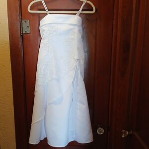 Elegant White Kids Formal Dress